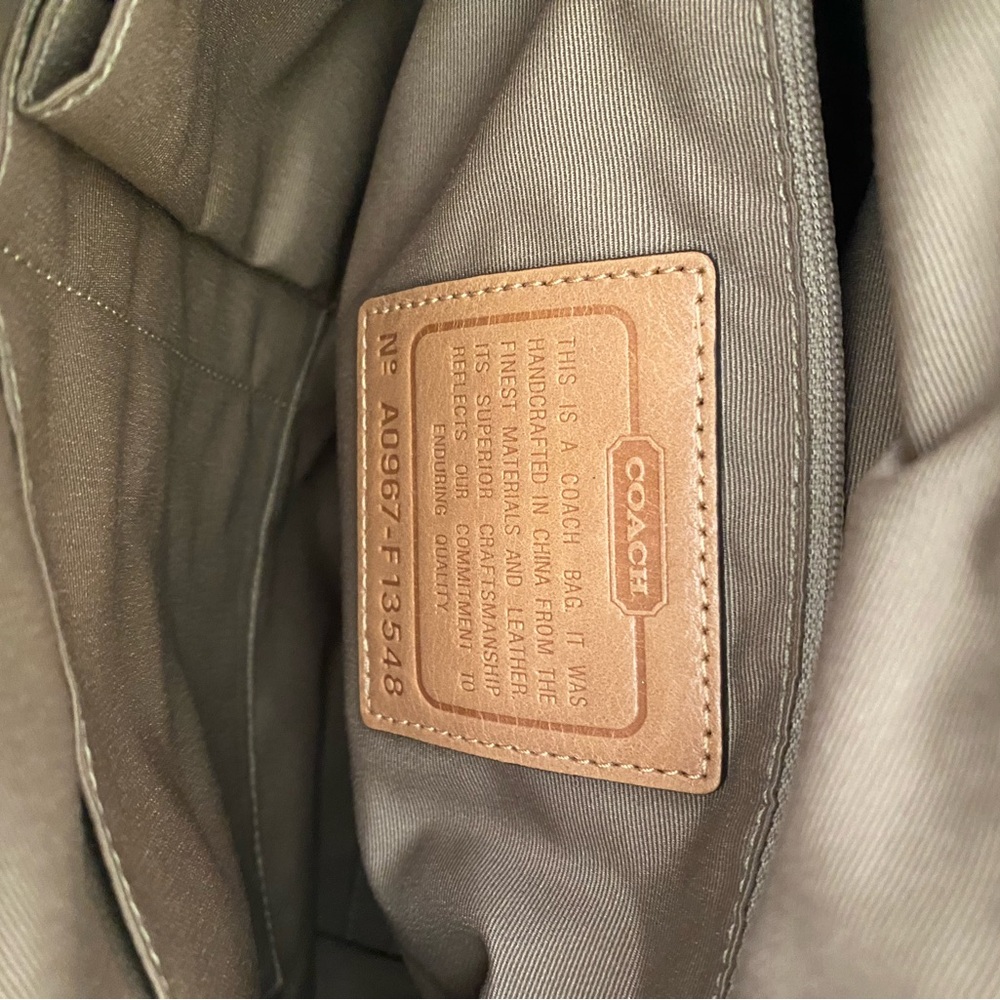 Coach Beige and Chalk Signature Canvas Tote - Picture 8 of 8